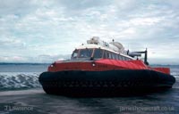 The SRN6 with Hovertravel - Arriving at Ryde (credit: Pat Lawrence).